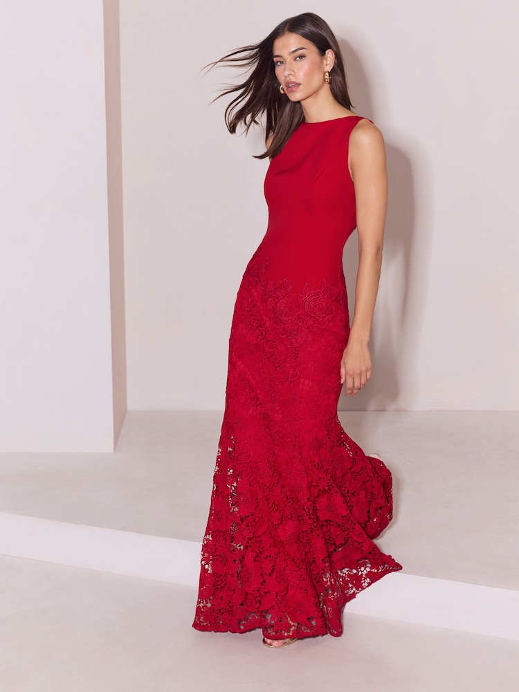 Lipsy Premium Lace Skirt Maxi Dress - Εικόνα 2 του 5