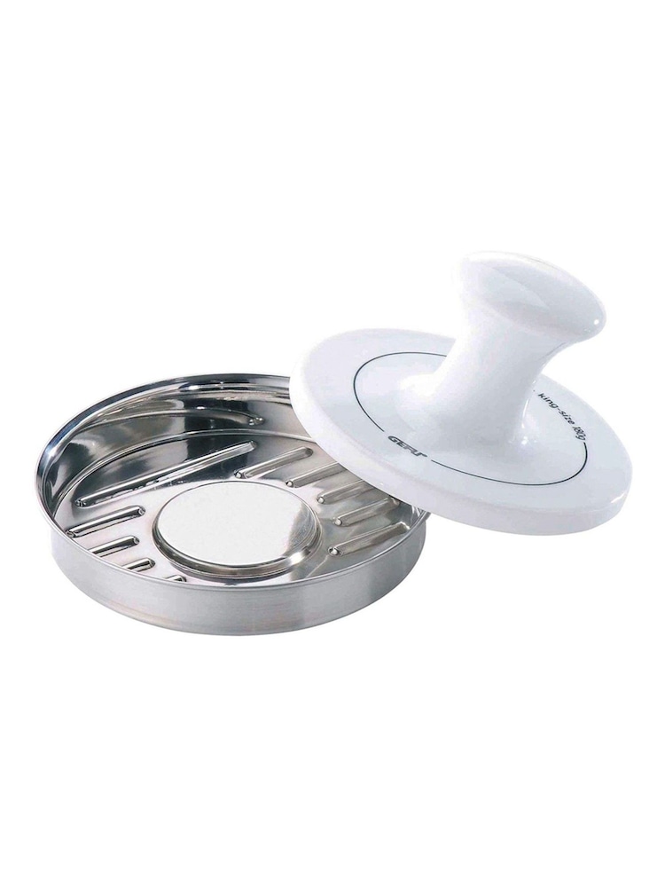 GEFU Silver or White Spark Hamburger Press - Image 1 of 5