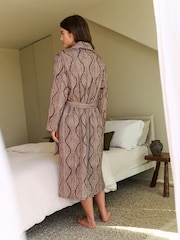 Daily by Desmond & Dempsey Chocolate Brown Quilted Robe - Image 3 of 6