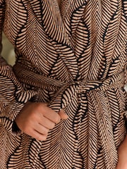 Daily by Desmond & Dempsey Chocolate Brown Quilted Robe - Image 4 of 6