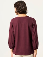FatFace Penny Plum Purple Lace Graphic T-Shirt - Image 2 of 5