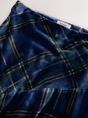 সবুজ/নৌবাহিনী - N.Premium Velvet Check Midi Skirt - 8এর মধ্যে 7 ছবি