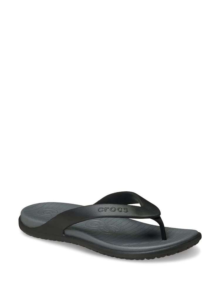 Crocs Black Coast Flip Flops - Image 1 of 5