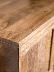 Rockett St George Mango Wood Up To 50 Inch Leopard Print Corner TV Unit - Image 8 of 13