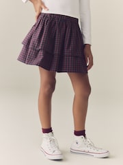 Navy Blue/Red Check Rara Pullon Skort (3-16yrs) - Image 1 of 8