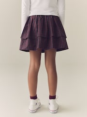 Navy Blue/Red Check Rara Pullon Skort (3-16yrs) - Image 4 of 8