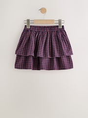 Navy Blue/Red Check Rara Pullon Skort (3-16yrs) - Image 5 of 8