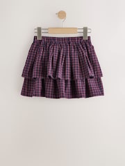 Navy Blue/Red Check Rara Pullon Skort (3-16yrs) - Image 6 of 8