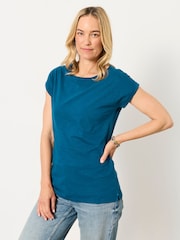 FatFace Ivy Indigo Blue Short Sleeve T Shirt - Image 1 of 6
