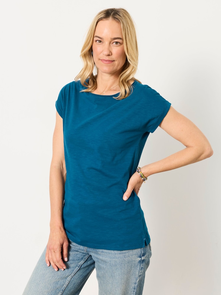 FatFace Ivy Indigo Blue Short Sleeve T Shirt - Image 1 of 6
