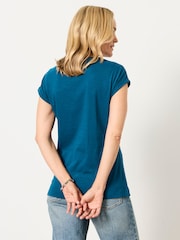 FatFace Ivy Indigo Blue Short Sleeve T Shirt - Image 2 of 6