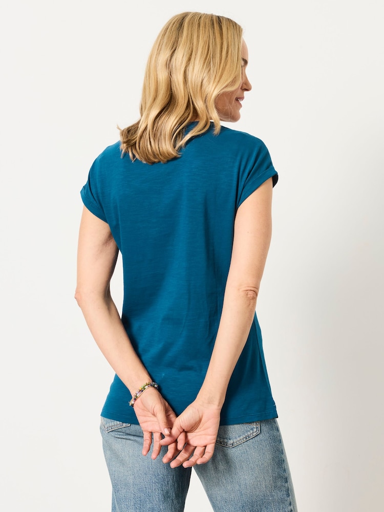FatFace Ivy Indigo Blue Short Sleeve T Shirt - Image 2 of 6
