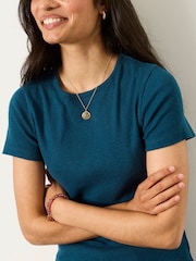 FatFace Celia Indigo Blue Short Sleeve T-Shirt - Image 3 of 6