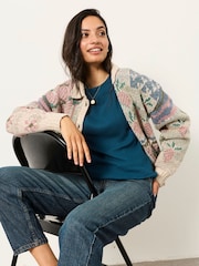FatFace Celia Indigo Blue Short Sleeve T-Shirt - Image 5 of 6