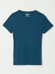 FatFace Celia Indigo Blue Short Sleeve T-Shirt - Image 6 of 6