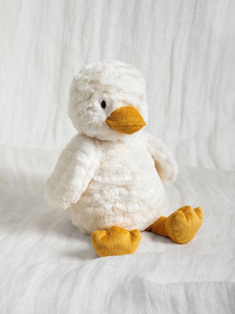 JoJo Maman Bébé White Soft Plush Toy - Imaginea 1 din 5