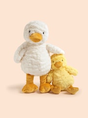 JoJo Maman Bébé White Soft Plush Toy - Imaginea 4 din 5