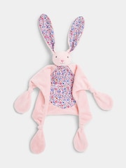 JoJo Maman Bébé Floral Bella Bunny Pink Baby Comforter - Image 1 of 3