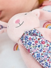 JoJo Maman Bébé Floral Bella Bunny Pink Baby Comforter - Image 2 of 3