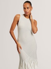 Ted Baker Cream Stitch Detail Knitted Mini Dress - Image 3 of 7