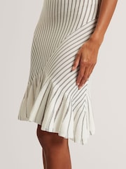 Ted Baker Cream Stitch Detail Knitted Mini Dress - Image 5 of 7