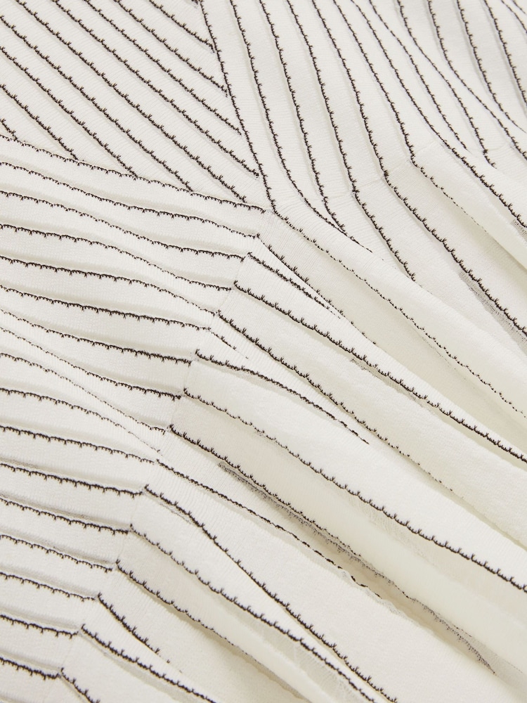 Ted Baker Cream Stitch Detail Knitted Mini Dress - Image 7 of 7