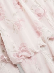Ted Baker Pink Floral Print Tiered Mini Dress - Image 5 of 5