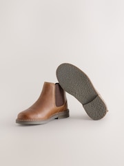 Tan Brown Standard Fit (F) Leather Chelsea Boots - Image 3 of 5
