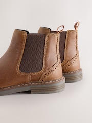 Tan Brown Standard Fit (F) Leather Chelsea Boots - Image 4 of 5