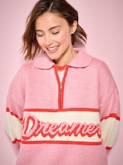 Eleanor Bowmer Dreamer Quarter Zip Knitted Jumper - Image 5 of 6