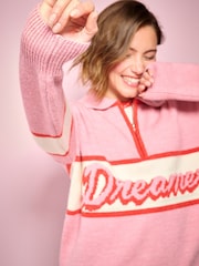 Eleanor Bowmer Dreamer Quarter Zip Knitted Jumper - Image 6 of 6