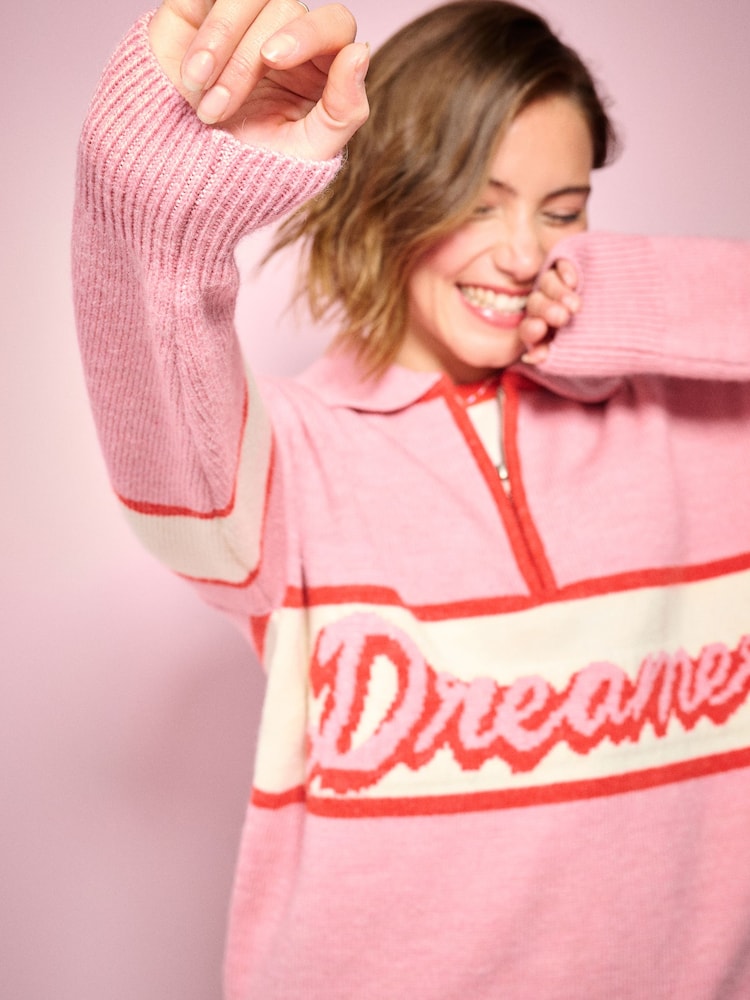 Eleanor Bowmer Dreamer Quarter Zip Knitted Jumper - Image 6 of 6 Eleanor Bowmer Dreamer Quarter Zip Knitted Jumper - Image 6 of 6