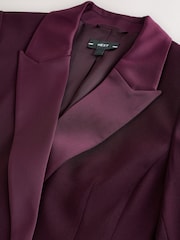 Burgundy Tuxedo Suit Double Breasted Jacket - Image 5 of 6