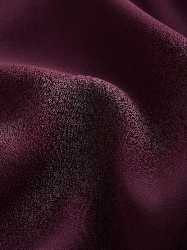 Burgundy Tuxedo Suit Double Breasted Jacket - Image 6 of 6