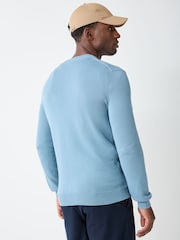 Lacoste Green Regular Fit Crew Neck Cotton Sweater - Image 3 of 4