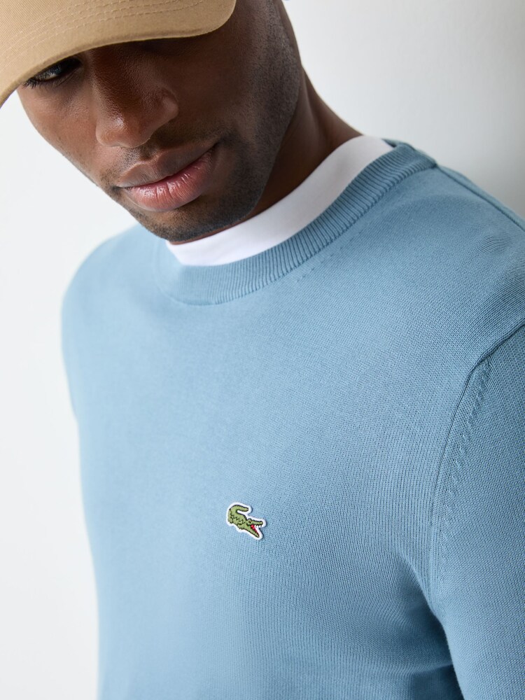 Lacoste Green Regular Fit Crew Neck Cotton Sweater - Image 4 of 4