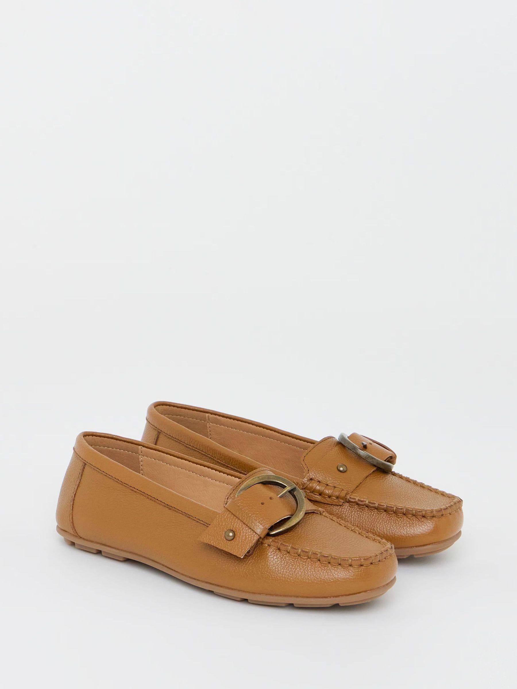 Buy JD Williams Camel Extra Wide Fit Leather Driving Moccasins
