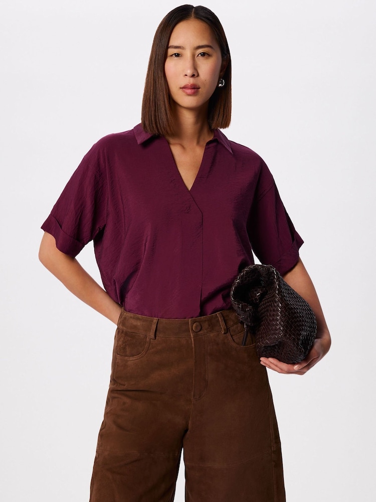 Whistles Purple Sasha Relaxed Shirt - Image 1 of 5