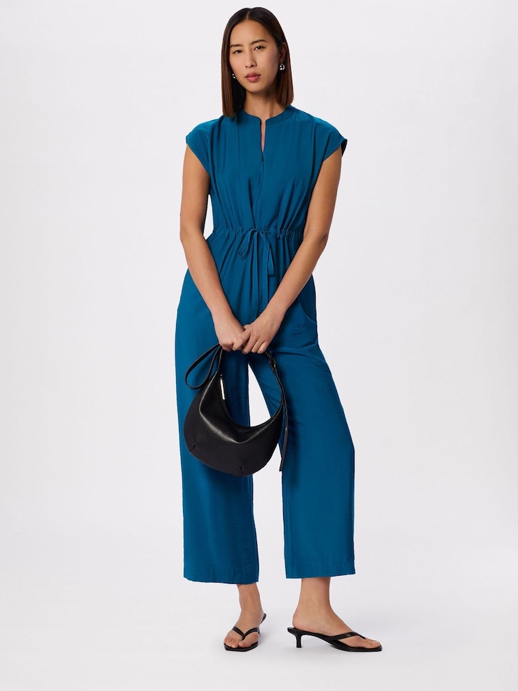 Whistles Blue Sleeveless Drawstring Jumpsuit - Image 1 of 5