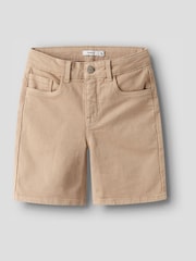 Name It Brown Straight Fit Twill Shorts - Image 1 of 3