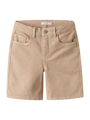 Name It Brown Straight Fit Twill Shorts - Image 3 of 3