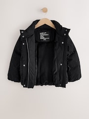 Black Diamanté Shower Resistant Padded Coat (3-16yrs) - Image 7 of 10