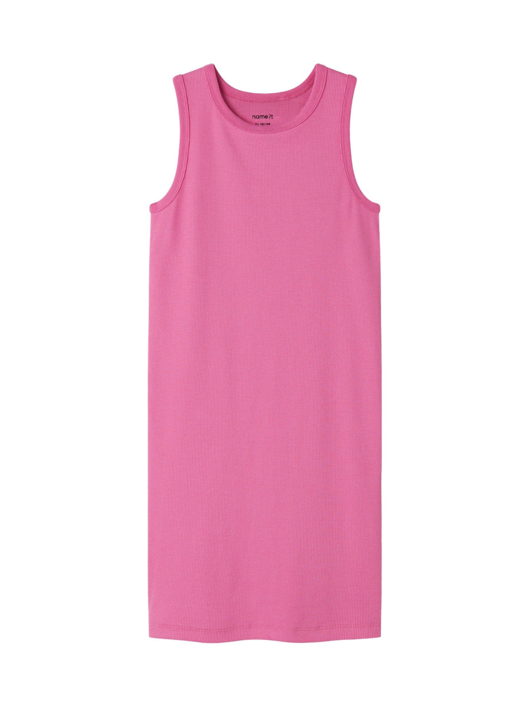 Buy NAME IT Pink Ribbed Cotton Tank Dress from Next USA