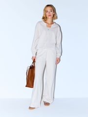 Smith & Soul White Sweatshirt With Balloon Hem - Image 1 of 6