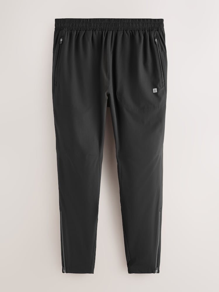 Sort - Slim Fit Active Vævede Joggingbukser - Billede 1 af 3