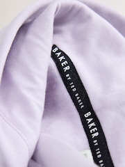 Baker by Ted Baker Lilac Purple Baker by Ted Baker Oversized Graphic Hoodie - Image 6 of 7