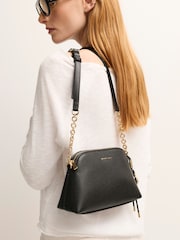 Michael Kors Black Freddie Small Dome Chain Cross-Body Bag - Image 3 of 4