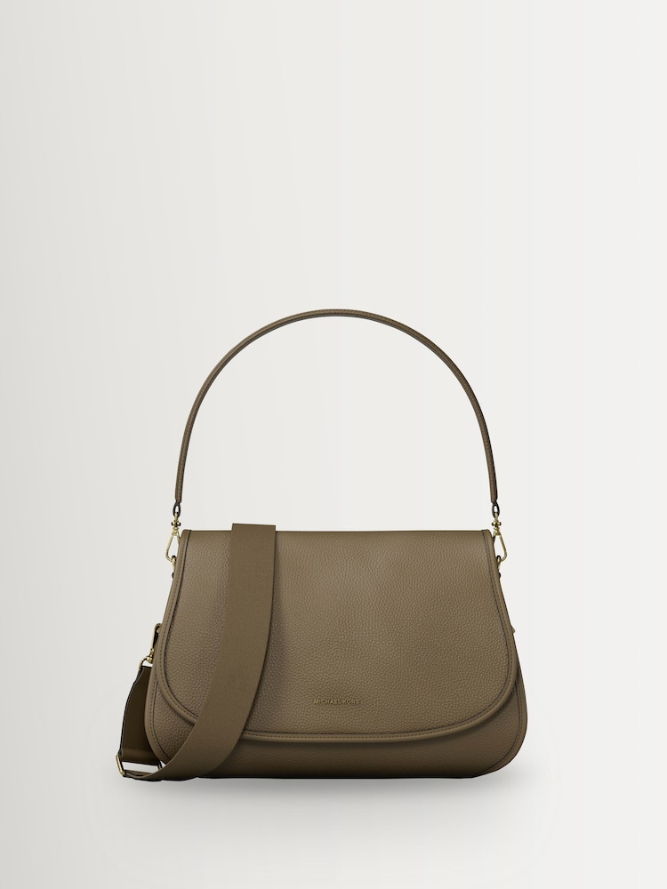 Michael Kors Green Holmes Medium Convertible Messenger Bag - Image 1 of 5