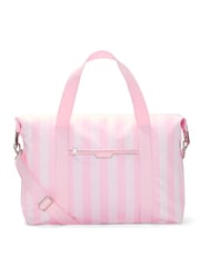 Victoria's Secret Iconic Stripe Pink Overnight Travel Bag - Image 1 of 3