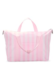 Victoria's Secret Iconic Stripe Pink Overnight Travel Bag - Image 2 of 3